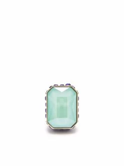 Women Swarovski Orbita Stud Octagon Cut Single Earring