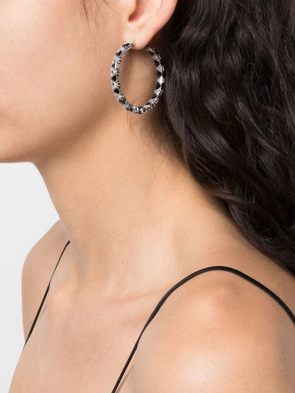 Women Swarovski Millenia Hoop Swarovski Triangle Earrings 4 Women Swarovski Millenia Hoop Swarovski Triangle Earrings - Image 2