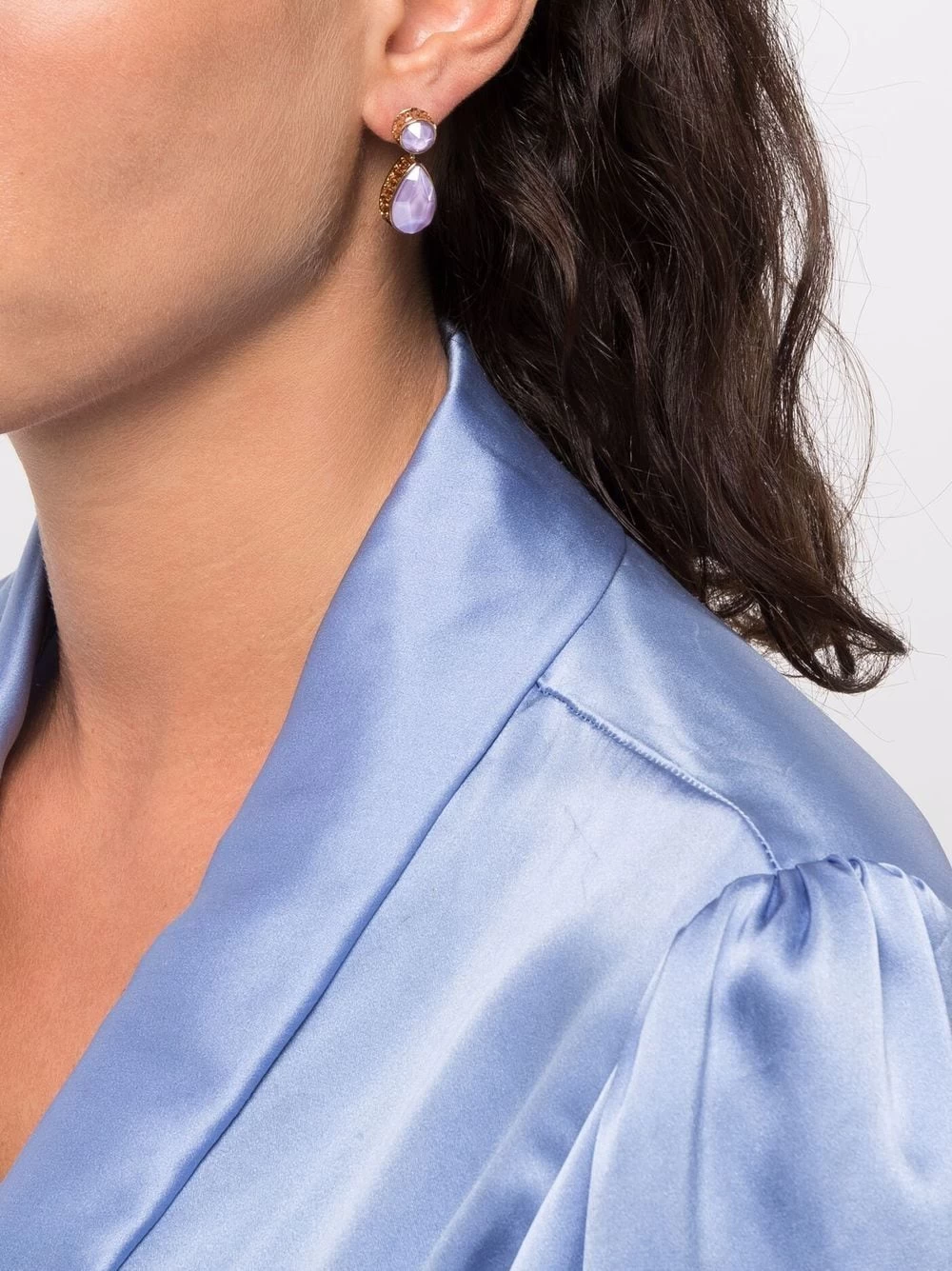 Women Swarovski Orbita Asymmetrical Drop Cut Crystal Earrings 4 Women Swarovski Orbita Asymmetrical Drop Cut Crystal Earrings - Image 2