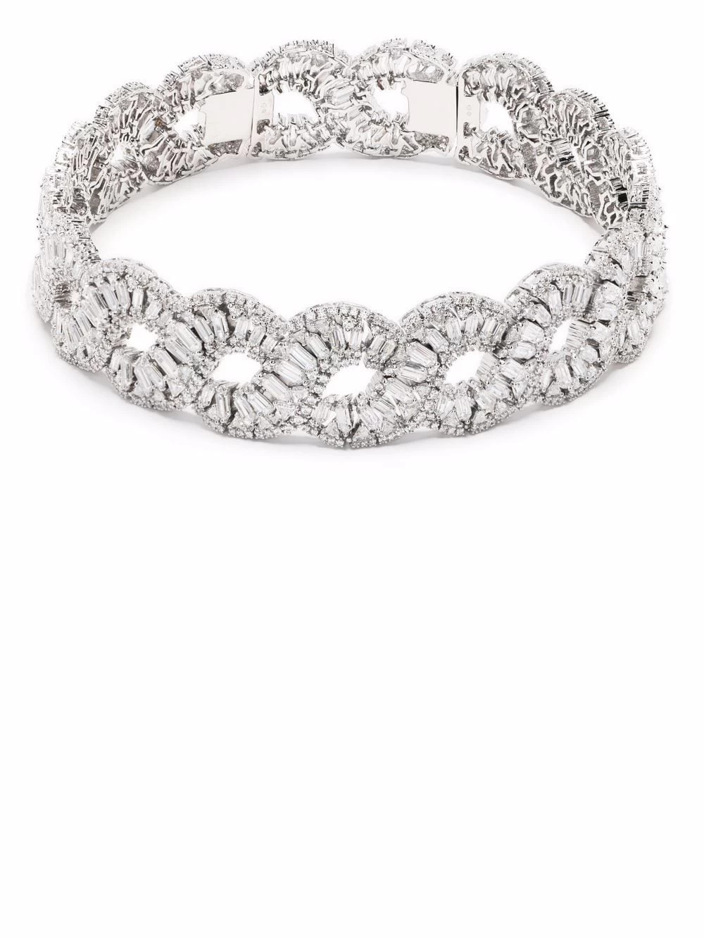 Women Swarovski Hyperbola Wave Crystal Choker 3 Women Swarovski Hyperbola Wave Crystal Choker