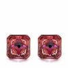 Women Swarovski Chroma Pyramid Stud Earrings