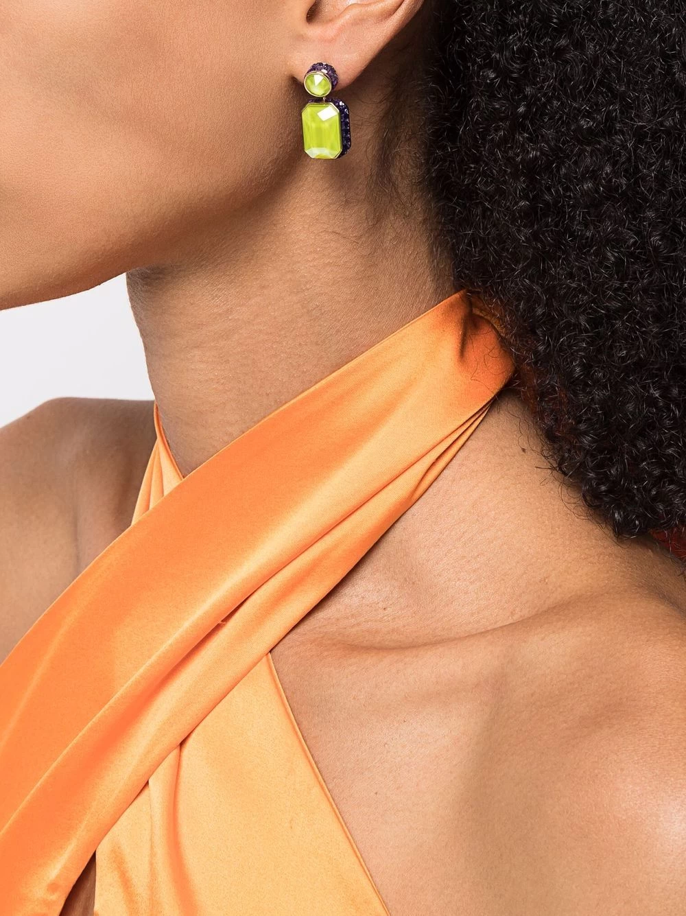 Women Swarovski Orbita Asymmetrical Octagon Cut Crystal Earrings 4 Women Swarovski Orbita Asymmetrical Octagon Cut Crystal Earrings - Image 2