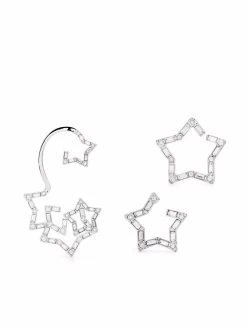 Women Swarovski Stella Crystal-embellished Set Of Three Earings