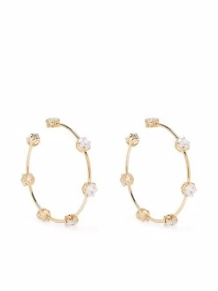 Women Swarovski Constella Crystal Hoop Earrings