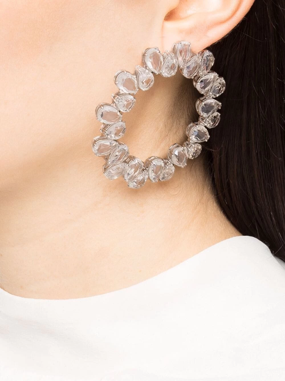 Women Swarovski Millenia Crystal Circle Earrings 4 Women Swarovski Millenia Crystal Circle Earrings - Image 2