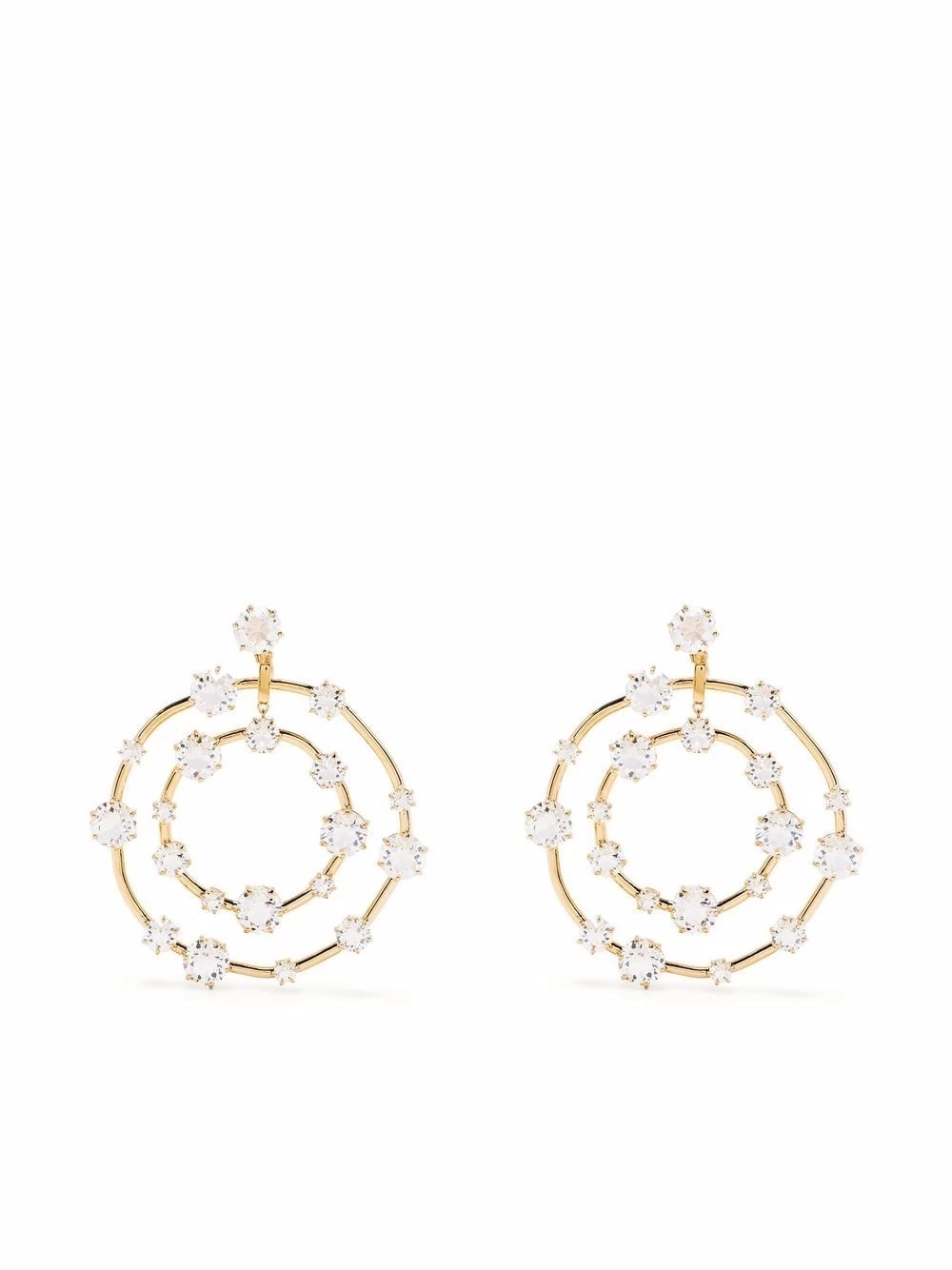 Women Swarovski Constella Circular Earrings