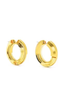Women Swarovski Lucent Chunky Hoop Earrings