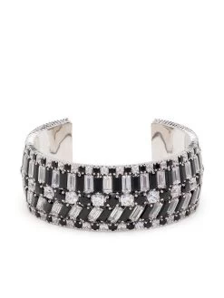 Women Swarovski Hyperbola Two-tone Crystal Cuff