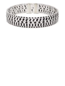 Women Swarovski Hyperbola Mix Cut Choker Necklace