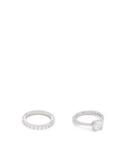 Women Swarovski Constella Princess-cut Rings