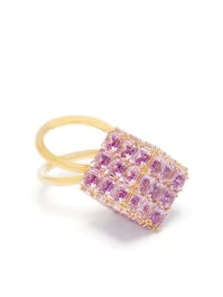 Women Swarovski Curiosa Double-band Cocktail Ring