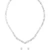 Women Swarovski Tennis Deluxe V Necklace Set