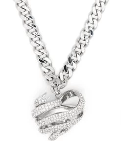 Women Swarovski Volta Heart Choker Necklace