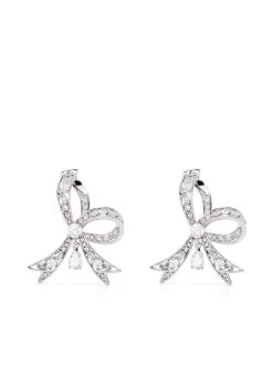 Women Swarovski Volta Bow Drop Earrings