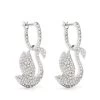 Women Swarovski Iconic Swan Drop Earrings -Swarovski Jewelry 19382455 43553495 1000
