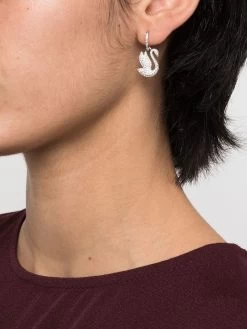 Women Swarovski Iconic Swan Drop Earrings -Swarovski Jewelry 19382455 43553512 1000