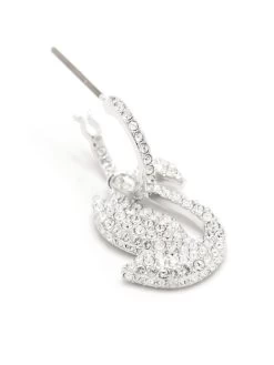 Women Swarovski Iconic Swan Drop Earrings -Swarovski Jewelry 19382455 43553516 1000
