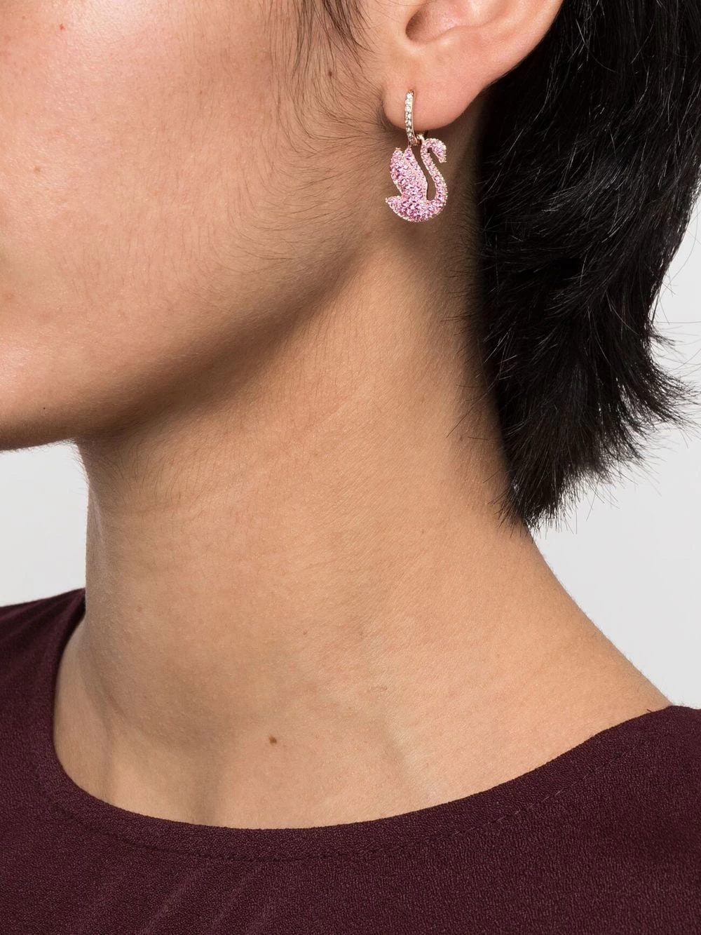 Women Swarovski Iconic Swan Drop Earrings 4 Women Swarovski Iconic Swan Drop Earrings - Image 2