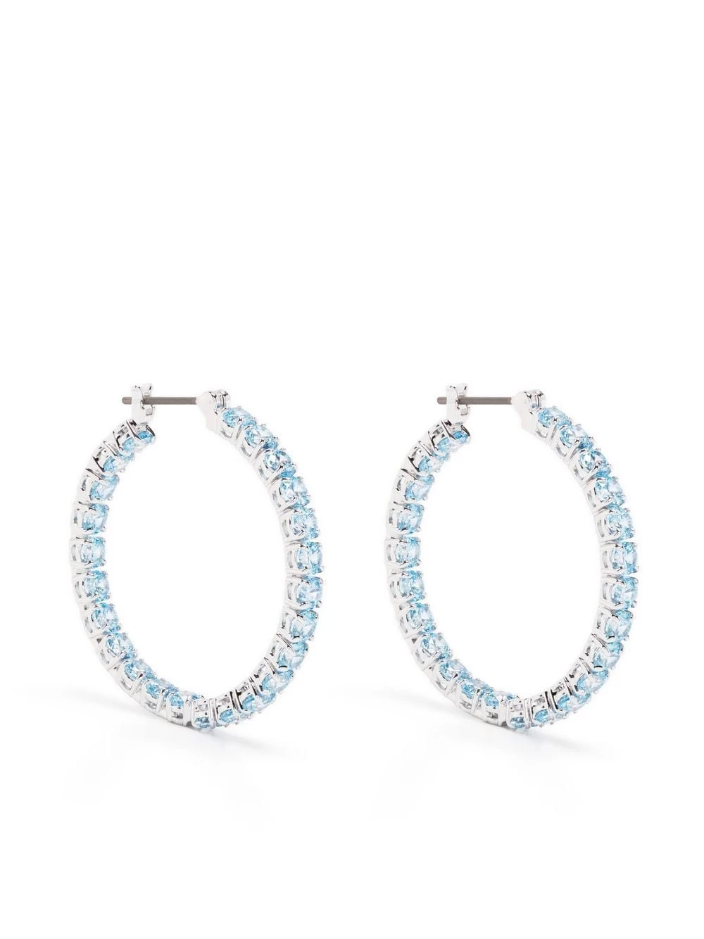 Women Swarovski Matrix Hoop Earrings