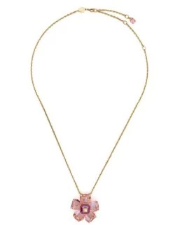 Women Swarovski Glass Flower Charm Necklace -Swarovski Jewelry 19383291 44378170 1000