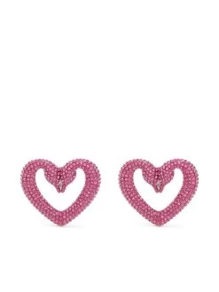 Women Swarovski Una Crystal-embellished Heart Earrings