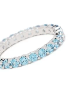 Women Swarovski Round Cut Gem Embellished Ring -Swarovski Jewelry 19383300 44367617 1000